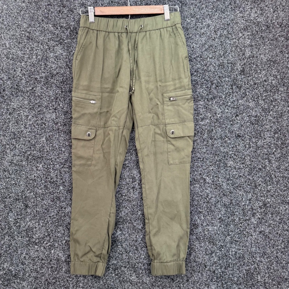 Banana Republic XXS Petite Olive Green Tencel Cargo Joggers High Rise Pants